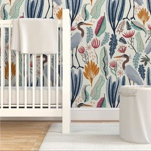 Spoonflower peel and stick wallpaper